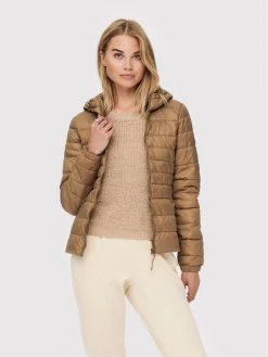 ONLY Γυναίκες Πουπουλένια Μπουφάν Μπουφάν πουπουλένιο Tahoe 15156569 Καφέ Regular Fit
