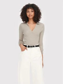 ONLY Γυναίκες Μπλουζάκια Μπλουζάκι Nimone 15267703 Μπεζ Slim Fit