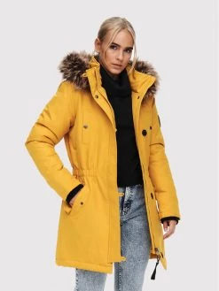 ONLY Γυναίκες Χειμωνιάτικα Μπουφάν Μπουφάν χειμωνιάτικο Iris 15213755 Κίτρινο Regular Fit