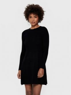 ONLY Γυναίκες Πλεκτά Φορέματα Φόρεμα υφασμάτινο Alma 15185761 Μαύρο Regular Fit