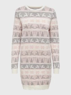 ONLY Γυναίκες Πλεκτά Φορέματα Φόρεμα υφασμάτινο Xmas 15272342 Ροζ Regular Fit -Φτηνός Only Κατάστημα unnamed file 110