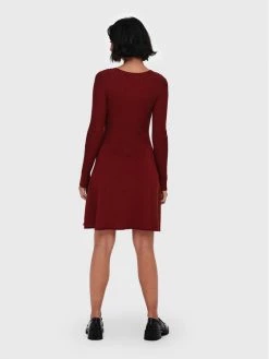 ONLY Γυναίκες Πλεκτά Φορέματα Φόρεμα υφασμάτινο Alma 15185761 Μπορντό Regular Fit -Φτηνός Only Κατάστημα unnamed file 1111