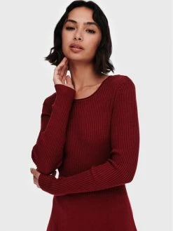 ONLY Γυναίκες Πλεκτά Φορέματα Φόρεμα υφασμάτινο Alma 15185761 Μπορντό Regular Fit -Φτηνός Only Κατάστημα unnamed file 1112