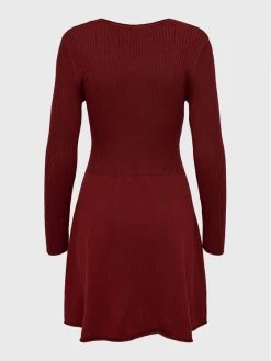 ONLY Γυναίκες Πλεκτά Φορέματα Φόρεμα υφασμάτινο Alma 15185761 Μπορντό Regular Fit -Φτηνός Only Κατάστημα unnamed file 1114