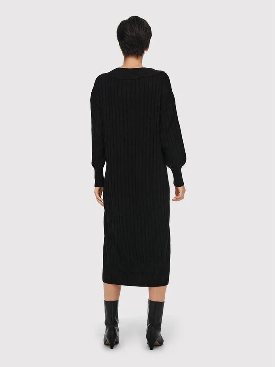 ONLY Γυναίκες Πλεκτά Φορέματα Φόρεμα υφασμάτινο New Tessa 15236372 Μαύρο Regular Fit 6 ONLY Γυναίκες Πλεκτά Φορέματα Φόρεμα υφασμάτινο New Tessa 15236372 Μαύρο Regular Fit - Image 4