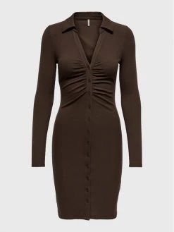 ONLY Γυναίκες Καθημερινά Φορέματα Φόρεμα καθημερινό Siva 15272667 Καφέ Slim Fit