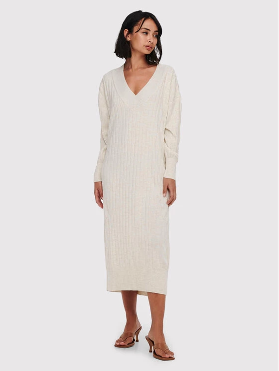 ONLY Γυναίκες Πλεκτά Φορέματα Φόρεμα υφασμάτινο New Tessa 15236372 Μπεζ Regular Fit 3 ONLY Γυναίκες Πλεκτά Φορέματα Φόρεμα υφασμάτινο New Tessa 15236372 Μπεζ Regular Fit