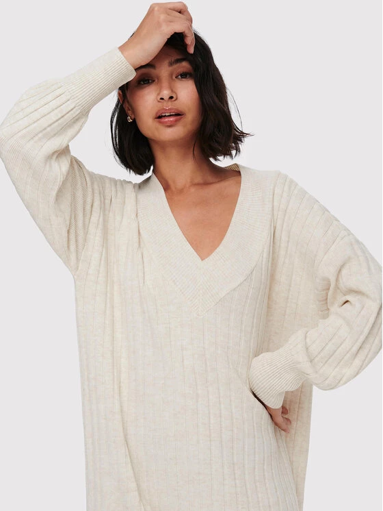 ONLY Γυναίκες Πλεκτά Φορέματα Φόρεμα υφασμάτινο New Tessa 15236372 Μπεζ Regular Fit 7 ONLY Γυναίκες Πλεκτά Φορέματα Φόρεμα υφασμάτινο New Tessa 15236372 Μπεζ Regular Fit - Image 5