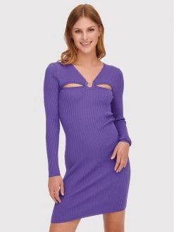 ONLY Γυναίκες Πλεκτά Φορέματα Φόρεμα υφασμάτινο Perla 15272744 Μωβ Slim Fit