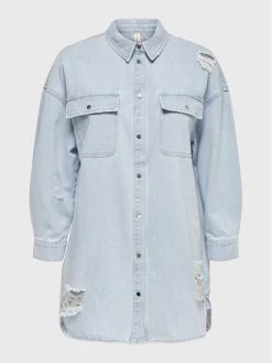 ONLY Γυναίκες Casual Πουκάμισα Τζιν πουκάμισο Kasia 15265390 Μπλε Relaxed Fit -Φτηνός Only Κατάστημα unnamed file 1243