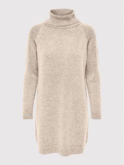 ONLY Γυναίκες Πλεκτά Φορέματα Φόρεμα υφασμάτινο Jada 15274962 Μπεζ Relaxed Fit