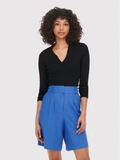 ONLY Γυναίκες Μπλουζάκια Μπλουζάκι Nimone 15267703 Μαύρο Slim Fit