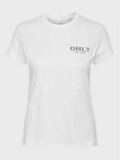 ONLY Γυναίκες T-shirts T-Shirt Helene 15275089 Λευκό Regular Fit