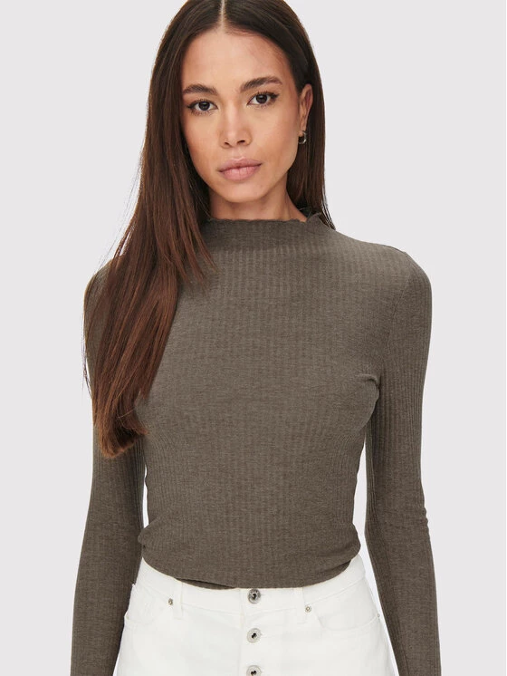 ONLY Γυναίκες Μπλουζάκια Μπλουζάκι Emma 15180040 Καφέ Slim Fit 6 ONLY Γυναίκες Μπλουζάκια Μπλουζάκι Emma 15180040 Καφέ Slim Fit - Image 4