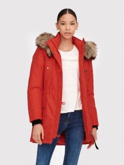 ONLY Γυναίκες Χειμωνιάτικα Μπουφάν Μπουφάν χειμωνιάτικο Iris 15213755 Κόκκινο Regular Fit