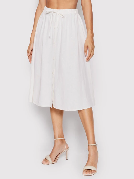 ONLY Γυναίκες Φούστα Midi Caro 15255151 Λευκό Regular Fit 3 ONLY Γυναίκες Φούστα Midi Caro 15255151 Λευκό Regular Fit