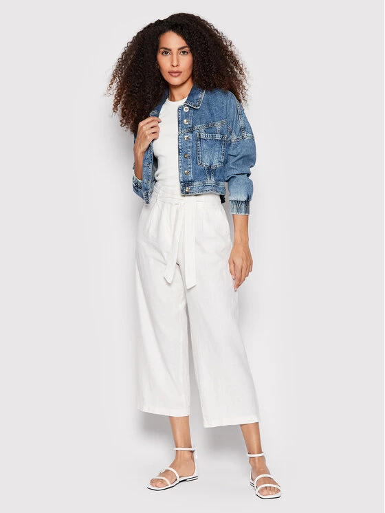 ONLY Γυναίκες Παντελόνες Παντελόνα Caro 15255128 Λευκό Relaxed Fit 4 ONLY Γυναίκες Παντελόνες Παντελόνα Caro 15255128 Λευκό Relaxed Fit - Image 2