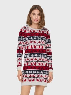 ONLY Γυναίκες Πλεκτά Φορέματα Φόρεμα υφασμάτινο Xmas 15272342 Έγχρωμο Regular Fit