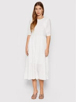 ONLY Γυναίκες Καθημερινά Φορέματα Φόρεμα καθημερινό Dion 15261504 Λευκό Regular Fit