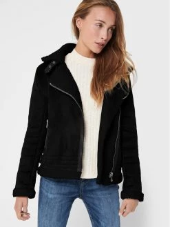 ONLY Γυναίκες Γούνες & Πανωφόρια από προβιά Δέρμα προβάτου Diana 15205618 Μαύρο Regular Fit