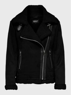 ONLY Γυναίκες Γούνες & Πανωφόρια από προβιά Δέρμα προβάτου Diana 15205618 Μαύρο Regular Fit -Φτηνός Only Κατάστημα unnamed file 165