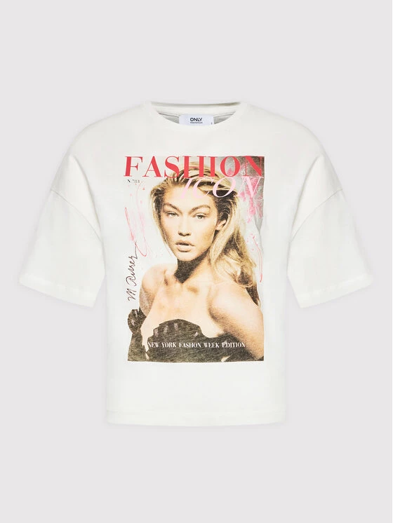 ONLY Γυναίκες T-shirts T-Shirt Icon Tribute 15265368 Λευκό Oversize 7 ONLY Γυναίκες T-shirts T-Shirt Icon Tribute 15265368 Λευκό Oversize - Image 5