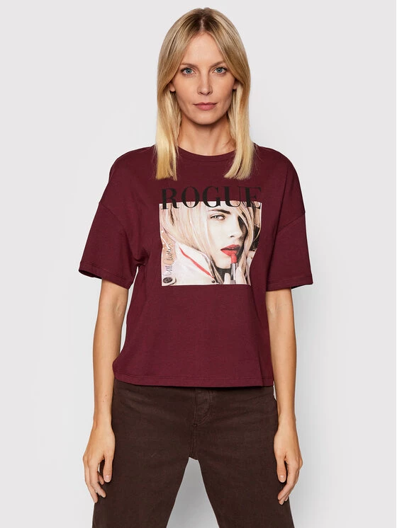 ONLY Γυναίκες T-shirts T-Shirt Icon Tribute 15265368 Μπορντό 3 ONLY Γυναίκες T-shirts T-Shirt Icon Tribute 15265368 Μπορντό