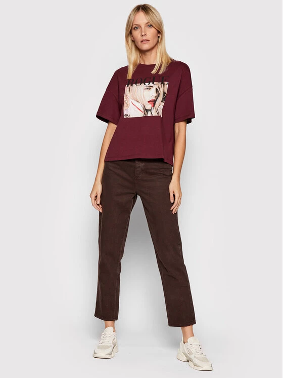 ONLY Γυναίκες T-shirts T-Shirt Icon Tribute 15265368 Μπορντό 4 ONLY Γυναίκες T-shirts T-Shirt Icon Tribute 15265368 Μπορντό - Image 2