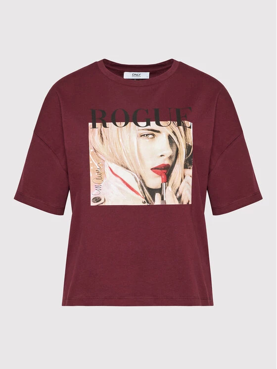 ONLY Γυναίκες T-shirts T-Shirt Icon Tribute 15265368 Μπορντό 7 ONLY Γυναίκες T-shirts T-Shirt Icon Tribute 15265368 Μπορντό - Image 5