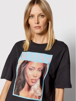 ONLY Γυναίκες T-shirts T-Shirt Icon Tribute 15265368 Μαύρο Oversize -Φτηνός Only Κατάστημα unnamed file 1708