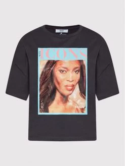 ONLY Γυναίκες T-shirts T-Shirt Icon Tribute 15265368 Μαύρο Oversize -Φτηνός Only Κατάστημα unnamed file 1709