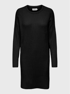 ONLY Γυναίκες Πλεκτά Φορέματα Φόρεμα υφασμάτινο Fia Katia 15259280 Μαύρο Regular Fit