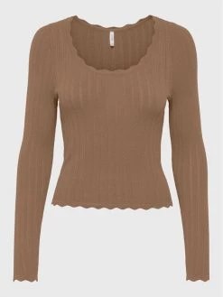 ONLY Γυναίκες Πουλόβερ Dee 15259708 Καφέ Regular Fit