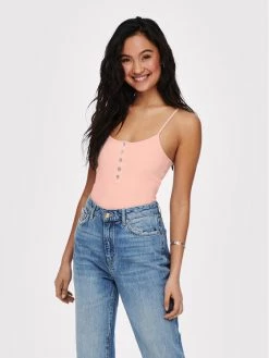 ONLY Γυναίκες Tops Τοπ Nessa 15231169 Πορτοκαλί Slim Fit