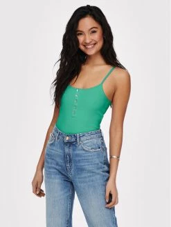 ONLY Γυναίκες Tops Τοπ Nessa 15231169 Πράσινο Slim Fit