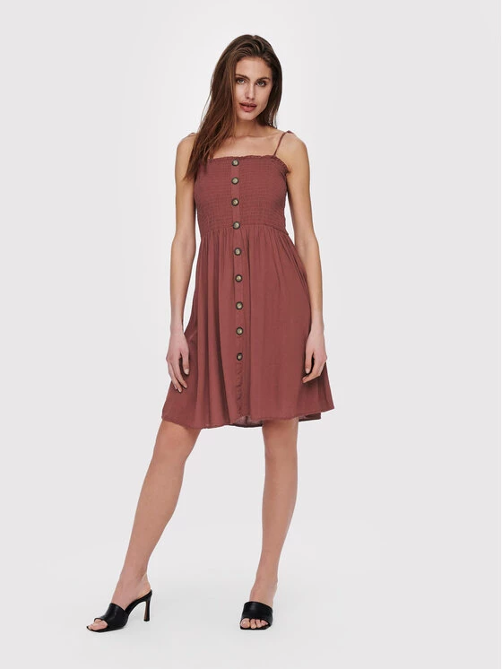 ONLY Γυναίκες Καλοκαιρινά Φορέματα Φόρεμα καλοκαιρινό Annika 15193884 Καφέ Slim Fit 4 ONLY Γυναίκες Καλοκαιρινά Φορέματα Φόρεμα καλοκαιρινό Annika 15193884 Καφέ Slim Fit - Image 2