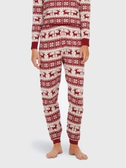 ONLY Γυναίκες Παντελόνια Φόρμας Πλεκτό παντελόνι Xmas 15272160 Κόκκινο Regular Fit