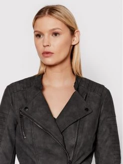 ONLY Γυναίκες Δερμάτινα Μπουφάν Μπουφάν από απομίμηση δέρματος Ava 15102997 Μαύρο Regular Fit -Φτηνός Only Κατάστημα unnamed file 2027