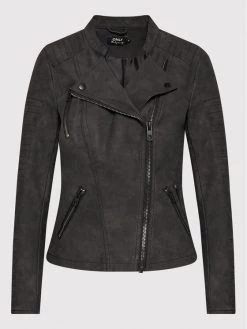 ONLY Γυναίκες Δερμάτινα Μπουφάν Μπουφάν από απομίμηση δέρματος Ava 15102997 Μαύρο Regular Fit -Φτηνός Only Κατάστημα unnamed file 2029