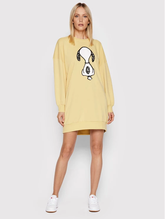 ONLY Γυναίκες Πλεκτά Φορέματα Φόρεμα υφασμάτινο Peanuts 15255748 Κίτρινο Relaxed Fit 4 ONLY Γυναίκες Πλεκτά Φορέματα Φόρεμα υφασμάτινο Peanuts 15255748 Κίτρινο Relaxed Fit - Image 2