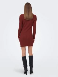 ONLY Γυναίκες Πλεκτά Φορέματα Φόρεμα υφασμάτινο Frida 15267977 Μπορντό Slim Fit -Φτηνός Only Κατάστημα unnamed file 2087