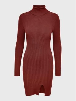 ONLY Γυναίκες Πλεκτά Φορέματα Φόρεμα υφασμάτινο Frida 15267977 Μπορντό Slim Fit -Φτηνός Only Κατάστημα unnamed file 2090