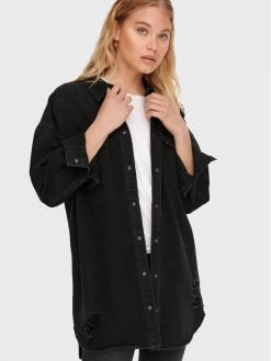 ONLY Γυναίκες Casual Πουκάμισα Τζιν πουκάμισο Kasia 15265390 Μαύρο Relaxed Fit -Φτηνός Only Κατάστημα unnamed file 2165