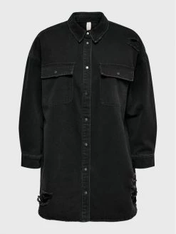 ONLY Γυναίκες Casual Πουκάμισα Τζιν πουκάμισο Kasia 15265390 Μαύρο Relaxed Fit -Φτηνός Only Κατάστημα unnamed file 2166