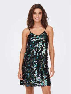 ONLY Γυναίκες Κοκτέιλ Φορέματα Φόρεμα κοκτέιλ Emili 15279214 Μαύρο Regular Fit