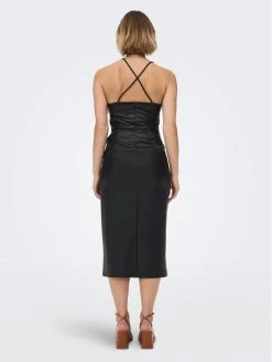 ONLY Γυναίκες Δερμάτινα Φορέματα Φόρεμα από απομίμηση δέρματος Rina 15272371 Μαύρο Slim Fit -Φτηνός Only Κατάστημα unnamed file 2268