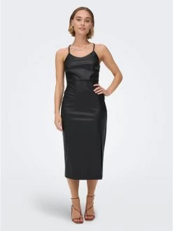 ONLY Γυναίκες Δερμάτινα Φορέματα Φόρεμα από απομίμηση δέρματος Rina 15272371 Μαύρο Slim Fit -Φτηνός Only Κατάστημα unnamed file 2271