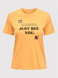 ONLY Γυναίκες T-shirts T-Shirt Kita 15264049 Πορτοκαλί Regular Fit
