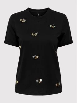 ONLY Γυναίκες T-shirts T-Shirt Kita 15264049 Μαύρο Regular Fit