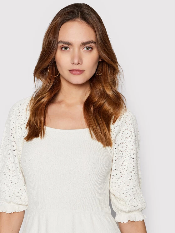 ONLY Γυναίκες Πλεκτά Φορέματα Φόρεμα υφασμάτινο Priscilla 15255613 Λευκό Regular Fit 6 ONLY Γυναίκες Πλεκτά Φορέματα Φόρεμα υφασμάτινο Priscilla 15255613 Λευκό Regular Fit - Image 4